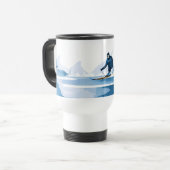 Wintersport-Illustration Reisebecher (Vorderseite Links)