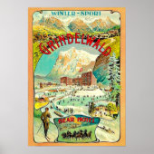 Wintersport in Grindelwald, Schweiz, Mosaik Poster (Vorne)