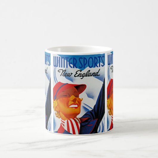 Wintersport in New England Kaffeetasse (Mittel)