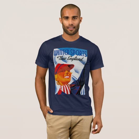 Wintersport in New England T-Shirt (Vorne ganz)