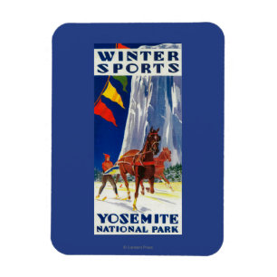 Wintersport in Yosemite PosterYosemite, CA Magnet