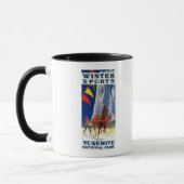 Wintersport in Yosemite PosterYosemite, CA Tasse (Links)