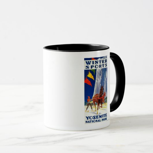 Wintersport in Yosemite PosterYosemite, CA Tasse (VorderseiteRechts)