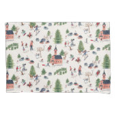 Wintersport-Landschaft im Gesamtdruck Kissenbezug (Vorderseite)