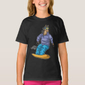 Wintersport mit Pferd Snowboard T-Shirt (Vorderseite)