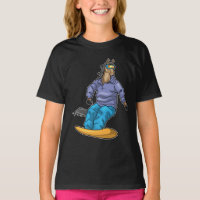 Wintersport mit Pferd Snowboard