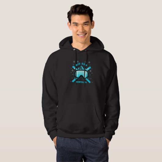Wintersport mit Ski oder Snowboard oder Big Sky Mo Hoodie (Vorne ganz)