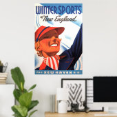 Wintersport New England New Haven Bahn Poster (Heimbüro)