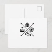 Wintersport Postkarte (Vorne/Hinten)