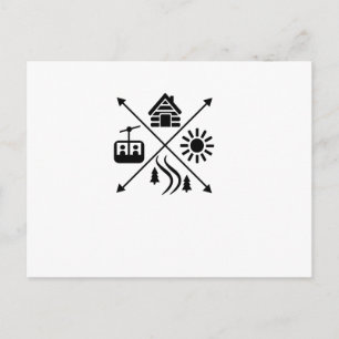 Wintersport Postkarte