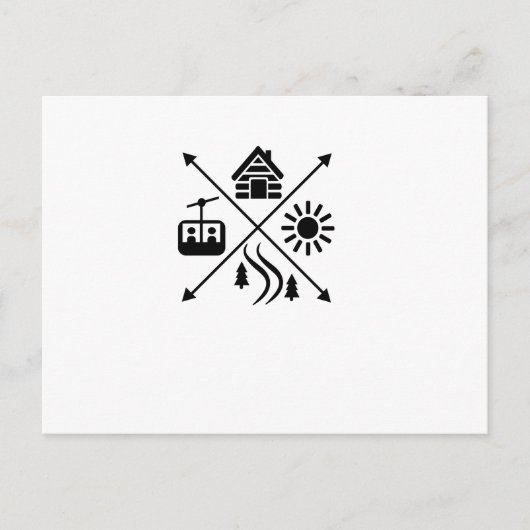 Wintersport Postkarte (Vorderseite)