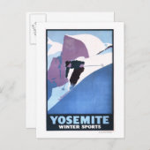 Wintersport-Promotionplakat Postkarte (Vorne/Hinten)