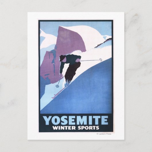Wintersport-Promotionplakat Postkarte (Vorderseite)