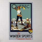 WINTERSPORT QUEBEC REISE 1930 POSTER (Vorne)