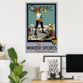 WINTERSPORT QUEBEC REISE 1930 POSTER (Heimbüro)