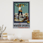 WINTERSPORT QUEBEC REISE 1930 POSTER (Küche)