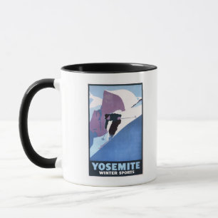Wintersport-Ski-Werbeplakat Tasse