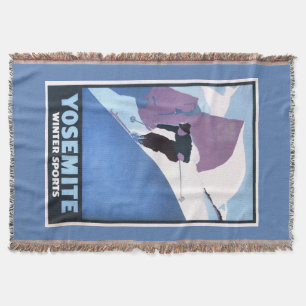 Wintersport-Ski-Werbeposter Decke