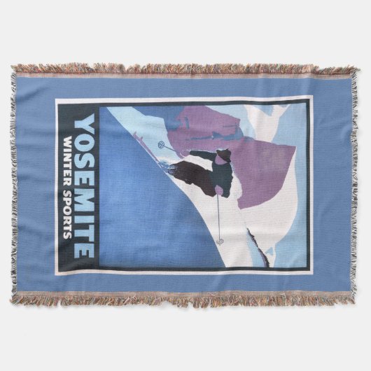 Wintersport-Ski-Werbeposter Decke (Vorderseite)