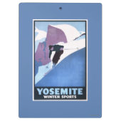 Wintersport-Ski-Werbeposter Klemmbrett (Rückseite)
