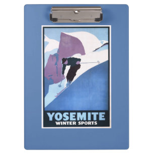Wintersport-Ski-Werbeposter Klemmbrett