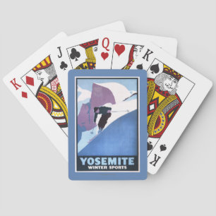 Wintersport-Ski-Werbeposter Spielkarten
