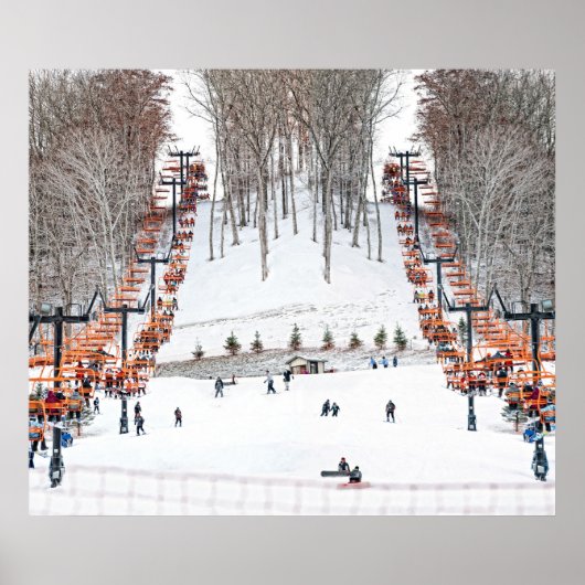 Wintersport Skigebiet Lugano Poster (Vorne)