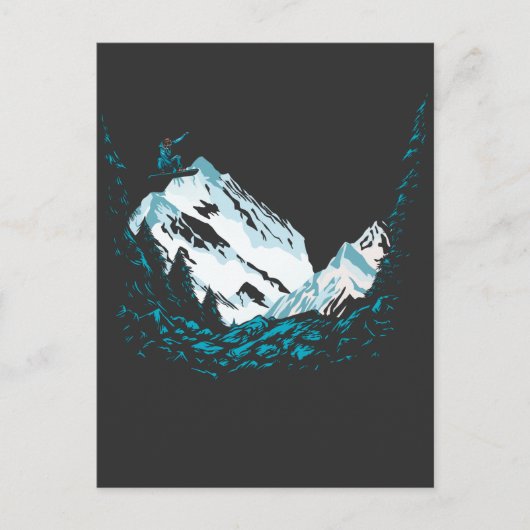 Wintersport Snowboard Snowboard Snowboarden Postkarte (Vorderseite)