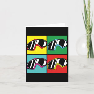 Wintersport Snowboarden Goggles Pop Art Snowboarde Karte