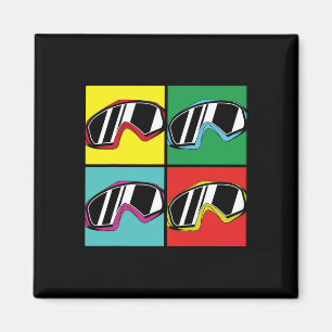 Wintersport Snowboarden Goggles Pop Art Snowboarde Magnet