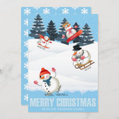 Wintersport Snowmen Illustration Weihnachten (Vorne/Hinten)