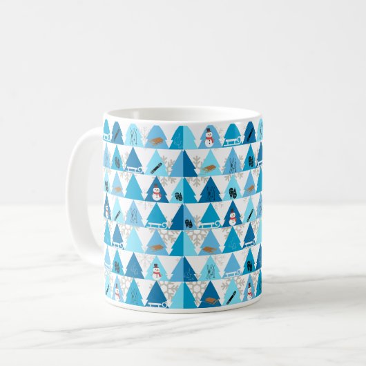Wintersport und Schneevergnügen Kaffeetasse (Vorderseite Links)