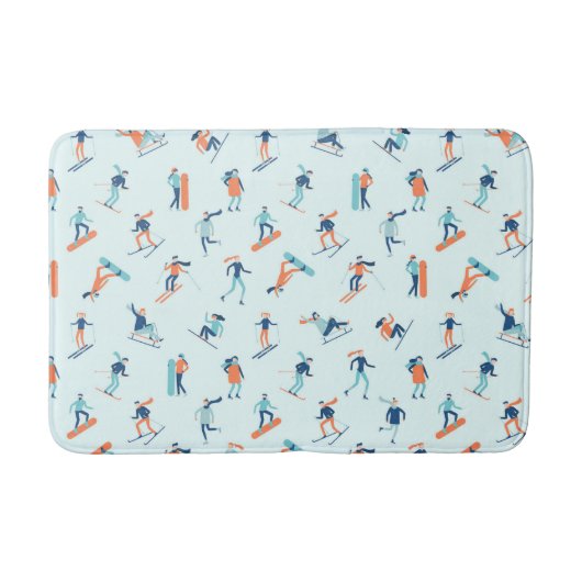 Wintersportart Badematte (Vorderseite)