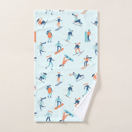 Wintersportart Badhandtuch Set (Handtuch)