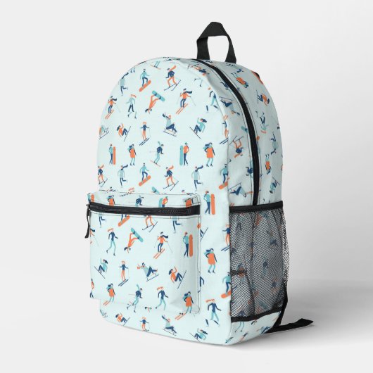 Wintersportart Bedruckter Rucksack (Rückseitige Ecke Rechts)