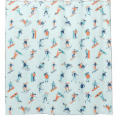 Wintersportart Duschvorhang (Vorderseite)