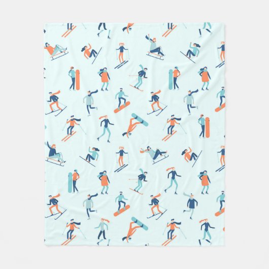 Wintersportart Fleecedecke (Vorderseite)