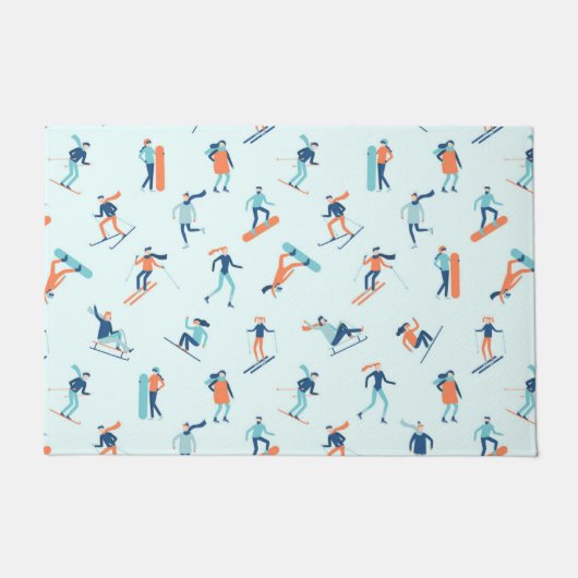 Wintersportart Fußmatte (Vorderseite)