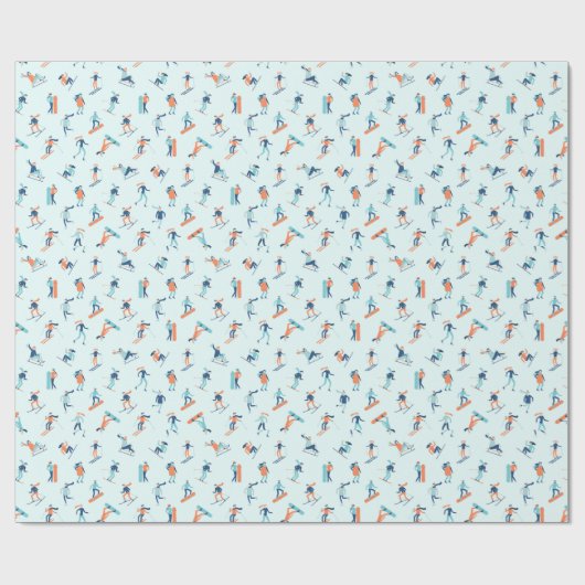 Wintersportart Geschenkpapier (Flach)