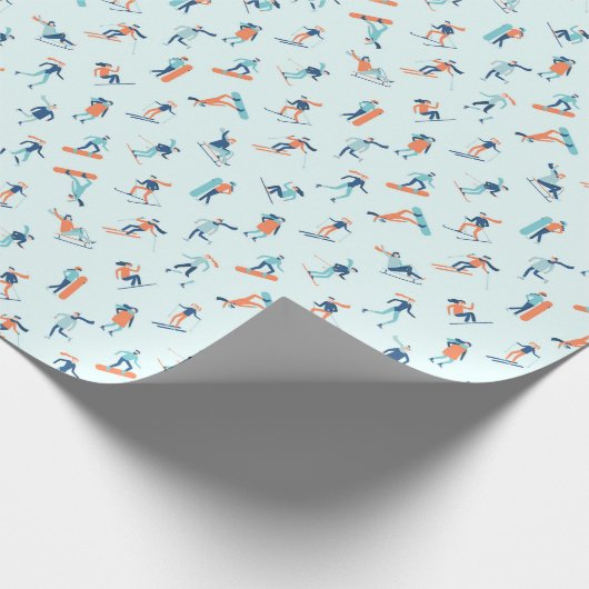 Wintersportart Geschenkpapier (Ecke)