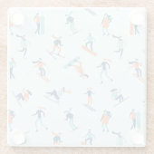 Wintersportart Glasuntersetzer (Rückseite)