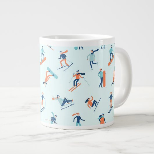 Wintersportart Jumbo-Tasse (Vorderseite Rechts)