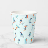 Wintersportart Pappbecher (Vorderseite)