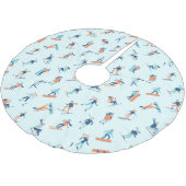 Wintersportart Polyester Weihnachtsbaumdecke (Schrägansicht)