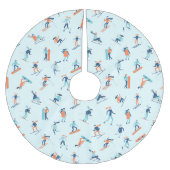 Wintersportart Polyester Weihnachtsbaumdecke (Vorderseite)