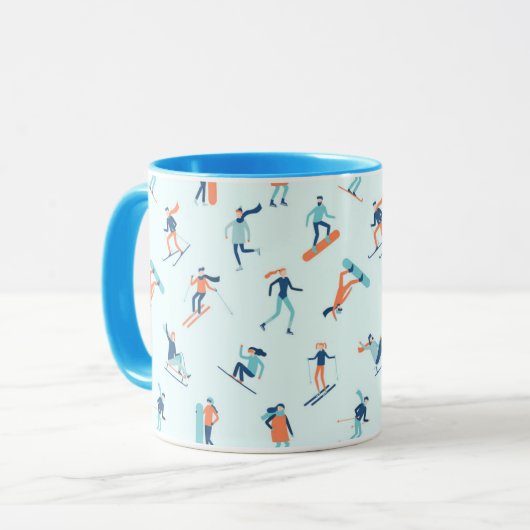 Wintersportart Tasse (Vorderseite Links)