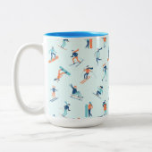 Wintersportart Zweifarbige Tasse (Links)