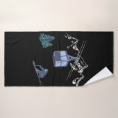 Wintersportarten in der Skizze Badehandtuch (Badehandtuch)