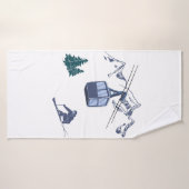 Wintersportarten in der Skizze Badehandtuch (Badehandtuch)