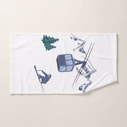 Wintersportarten in der Skizze Handtuch (Handtuch)